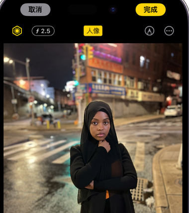 罗田苹果15服务店分享如何在iPhone15系列机型拍摄照片中添加人像效果 